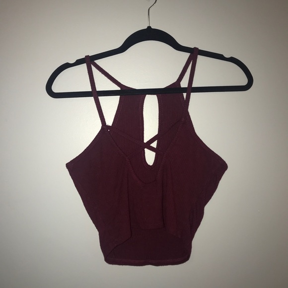 Maroon Crop Top - Picture 2 of 2